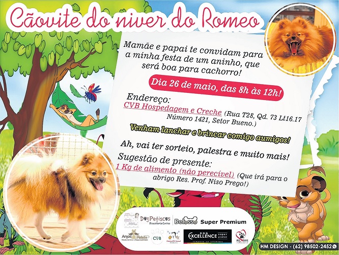 Pet ganha festa e família arrecada alimentos