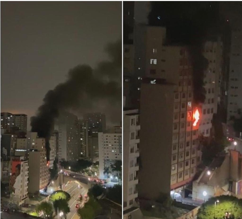 Incêndio atinge apartamento e moradores deixam prédio com animais no colo