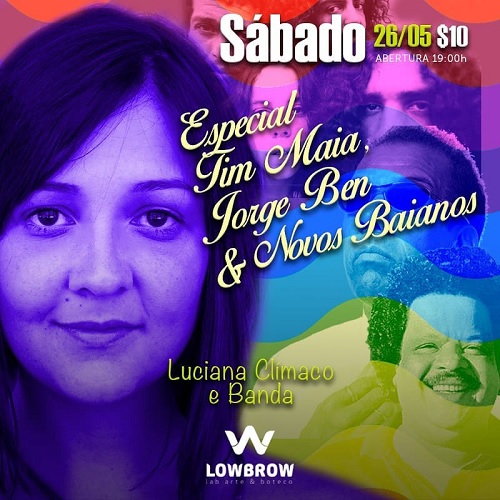 Luciana Clímaco repete a dose,com Novos Baianos, Jorge Benjor e Tim Maia