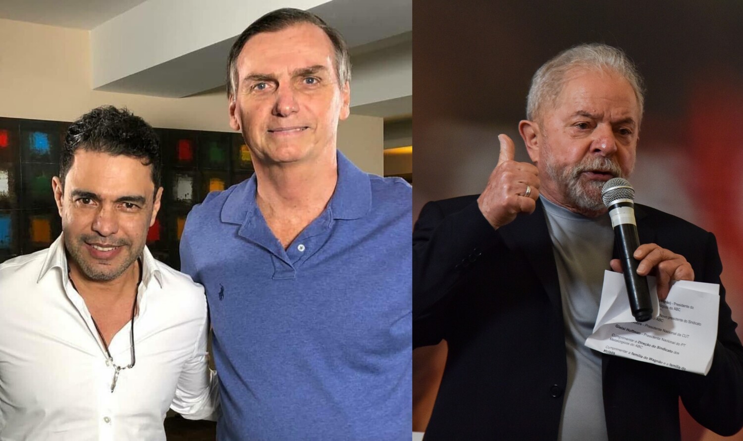 ‘Não sou Bolsonaro, não sou Lula, sou Brasil’, diz Zezé Di Camargo