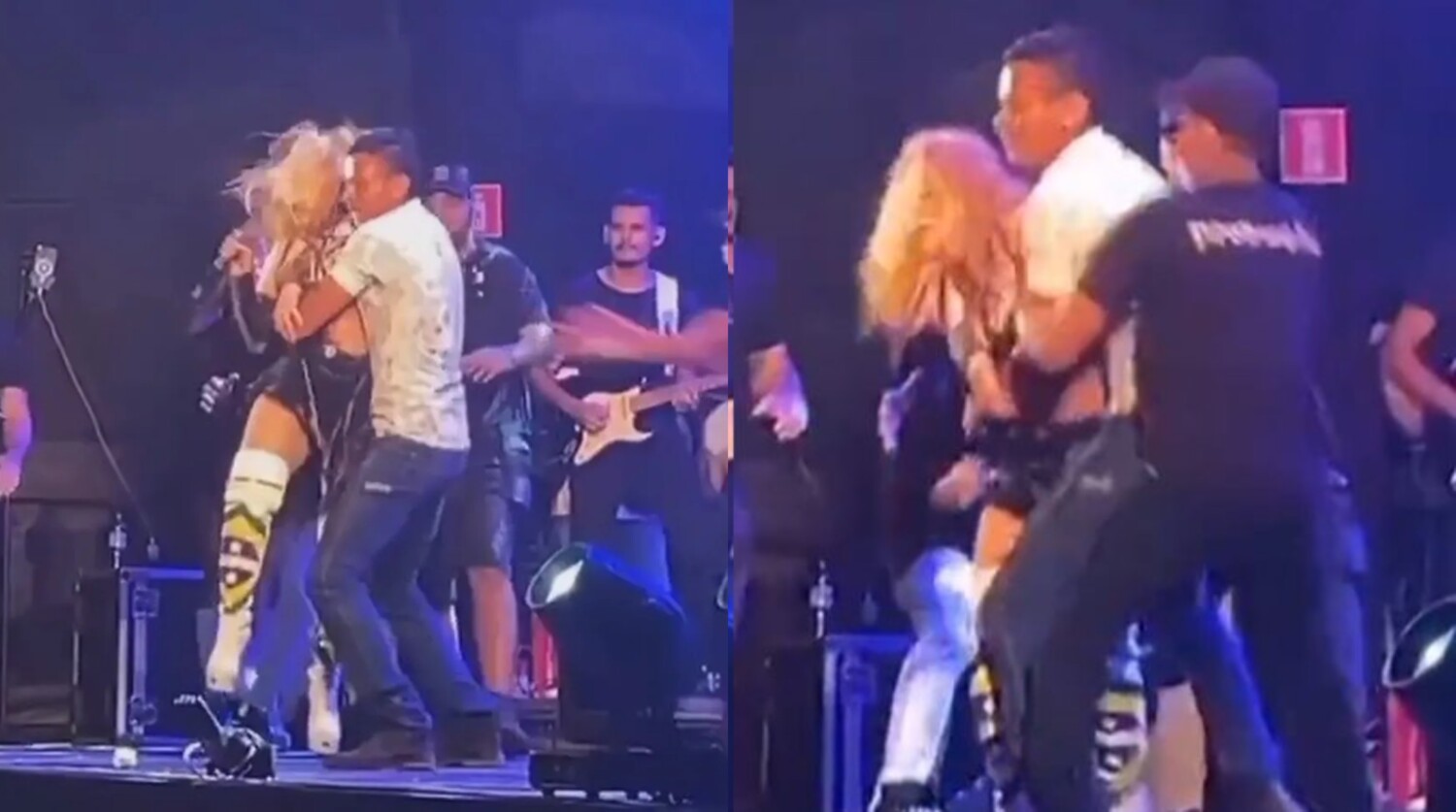 Fã invade palco de Joelma durante show e assusta cantora; assista