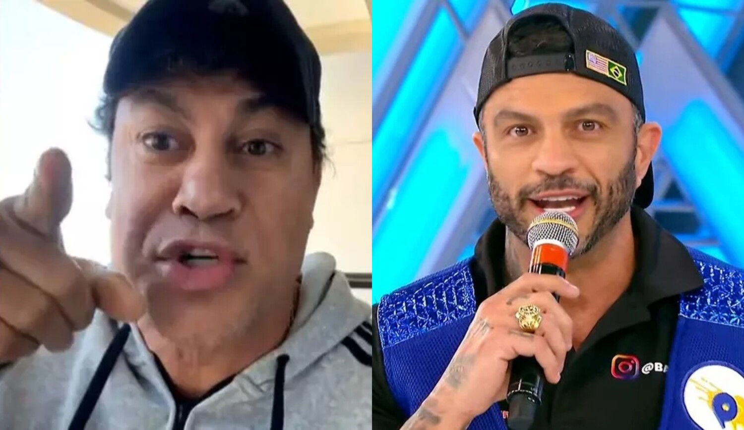 Popó Freitas e Kleber Bambam brigam ao vivo no SBT: “Vou arrancar sua cabeça”