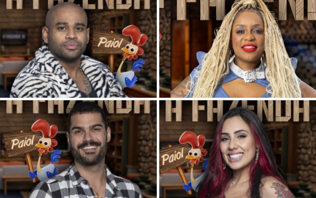 Cariúcha, Cezar Black, Alicia X e Shayan vencem prova de imunidade no programa 'A Fazenda'