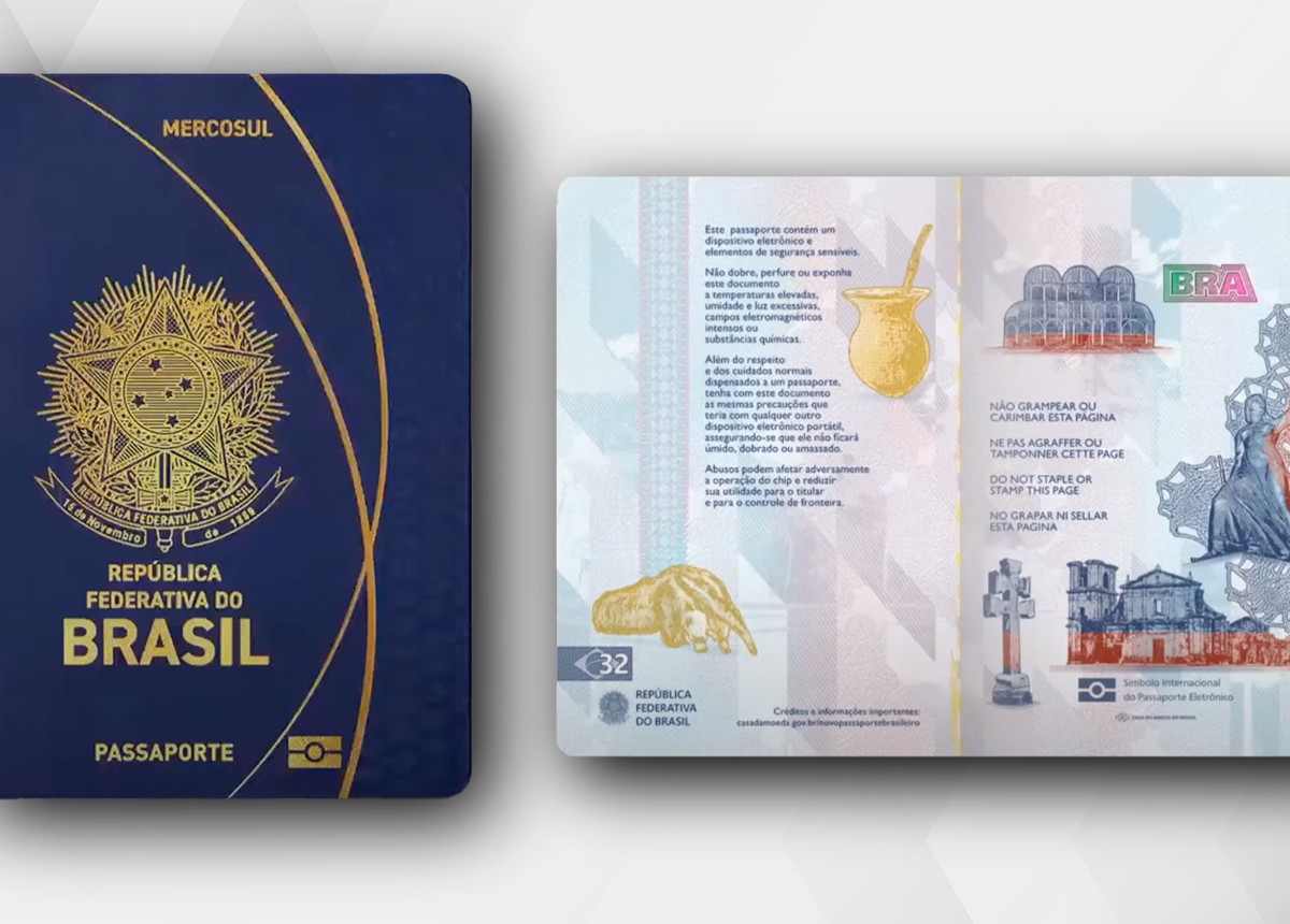 Novo modelo de passaporte brasileiro começa a ser emitido nesta terça; veja o que muda