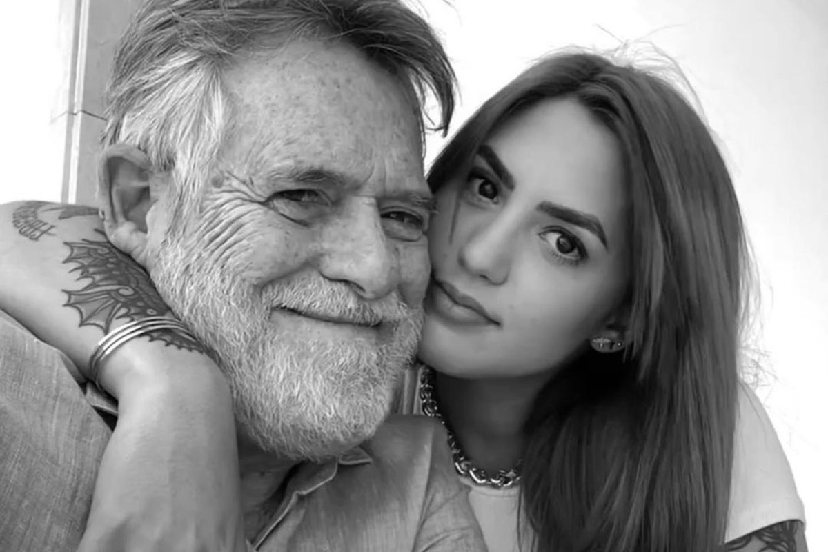 José de Abreu posta foto com namorada 50 anos mais nova e é criticado: 'Meu amor e eu'