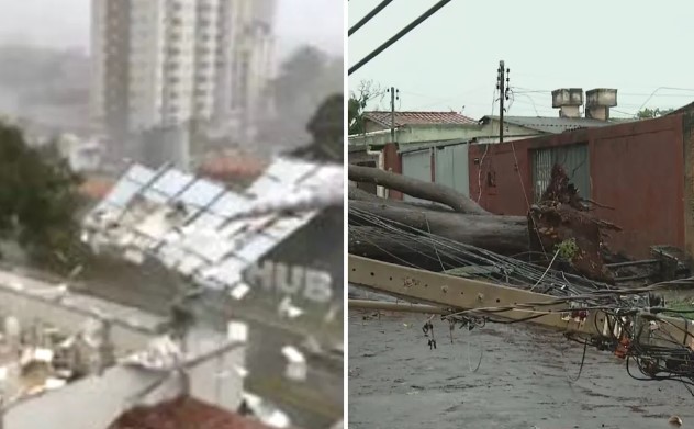 Tempestade deixa rastro de destruição em Goiânia