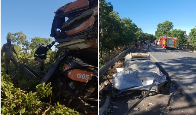 Van bate na lateral de ônibus e quatro pessoas morrem