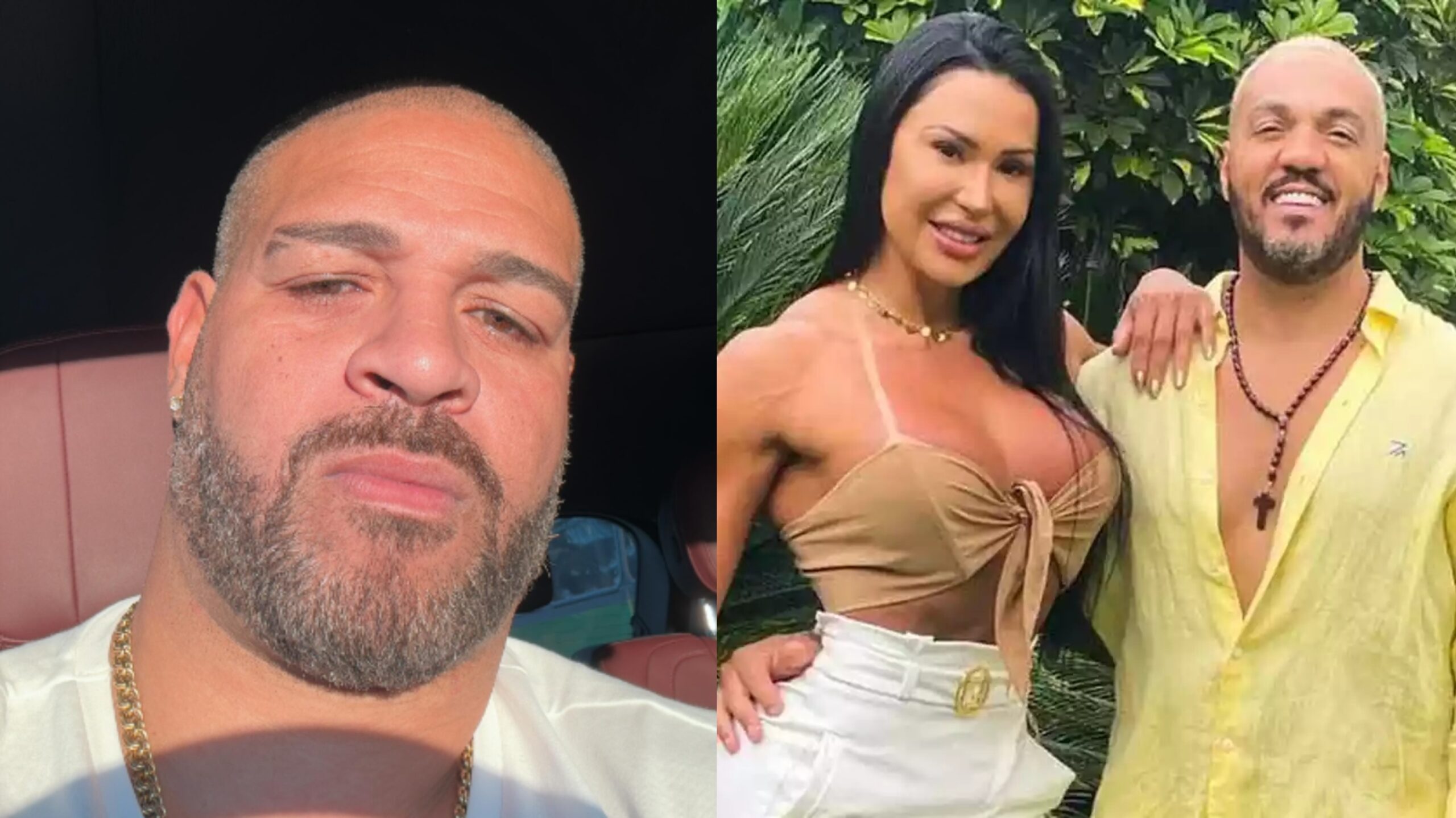 Adriano Imperador esclarece rumores de ménage com Gracyanne Barbosa e Belo