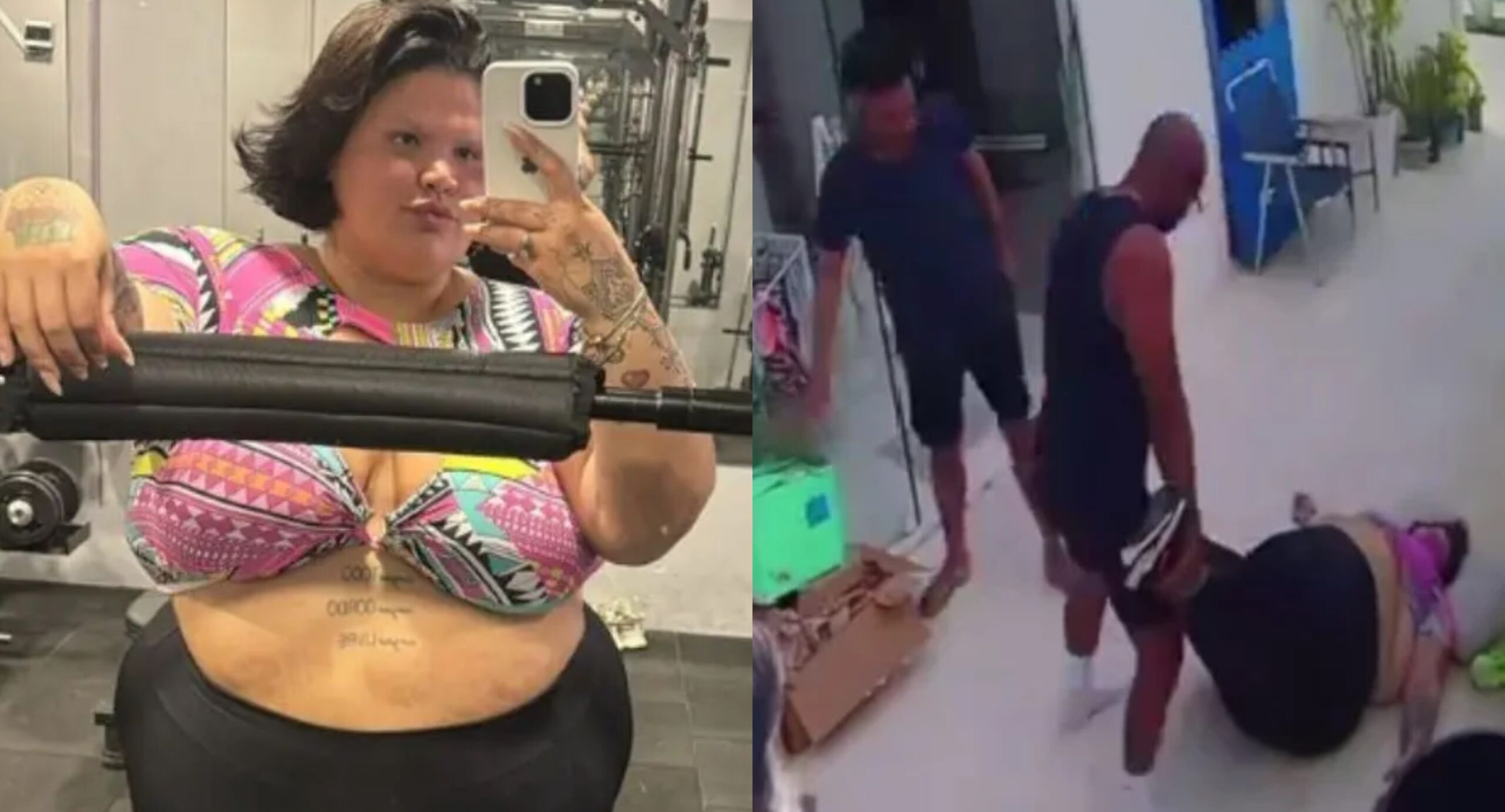 Thais Carla desmaia após treino de musculação e recebe socorro do marido