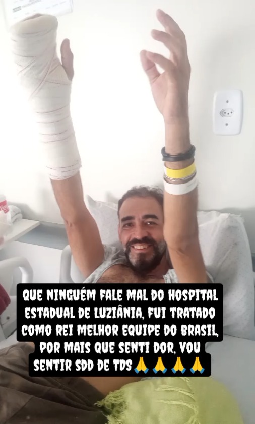 "Que ninguém fale mal do Hospital de Luziânia", pede paciente agradecido