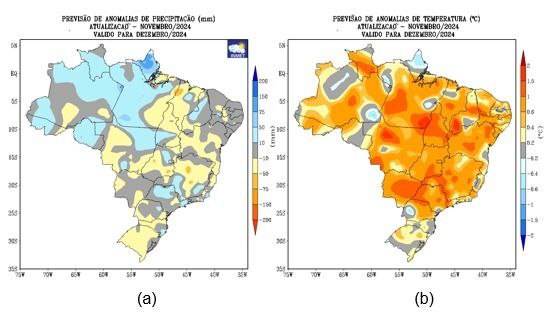 Inmet: Dezembro será e com pouca chuva