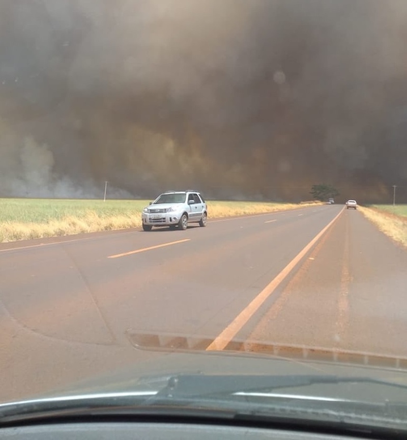 Santa Helena de Goiás está em situação de emergência após incêndio próximo a GO-210