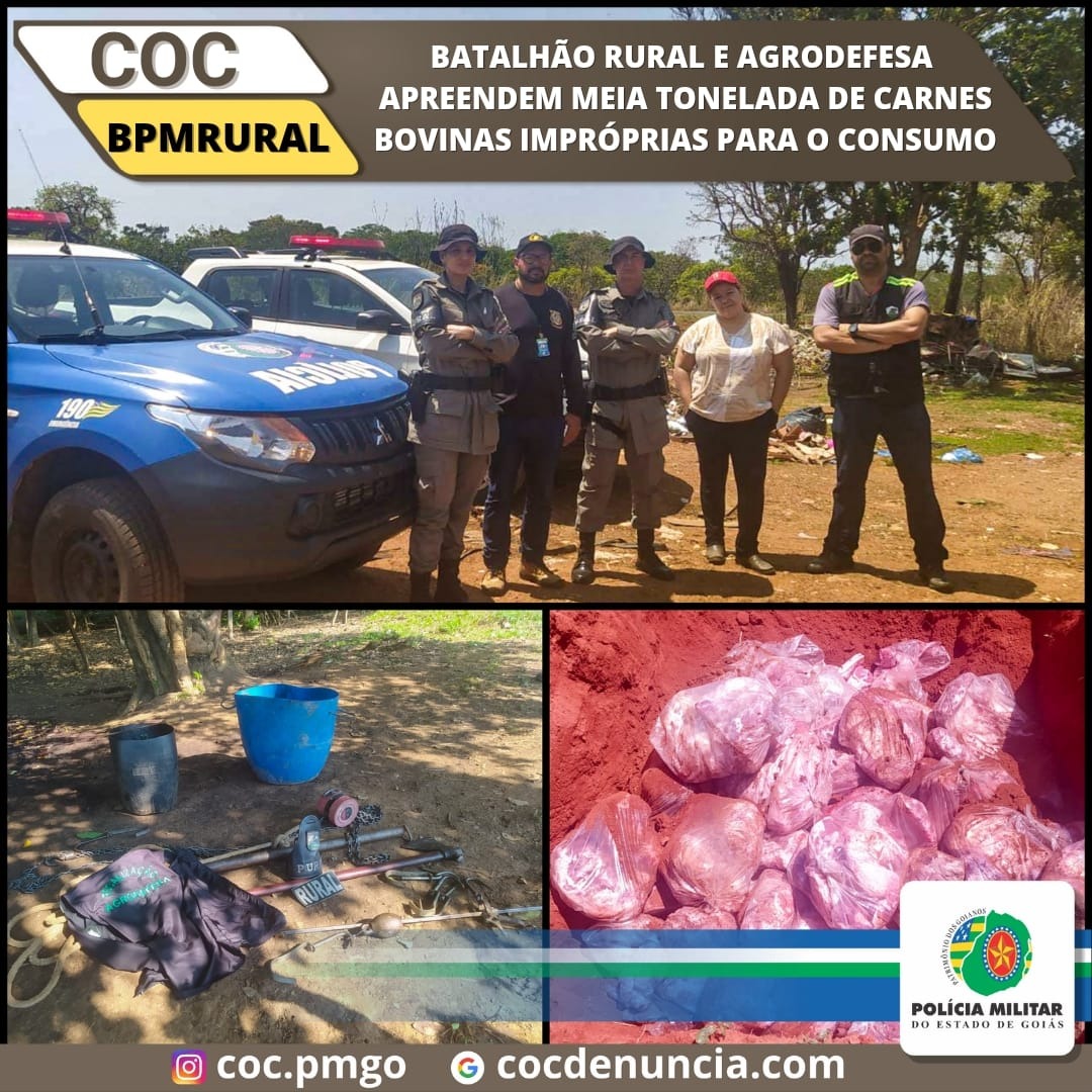 Polícia apreende meia tonelada de carne imprópria para consumo