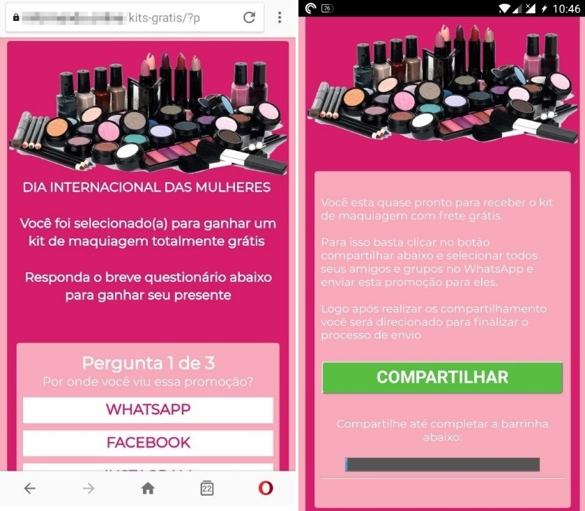 Novo golpe no WhatsApp utiliza falsa promoção do Dia Internacional da Mulher