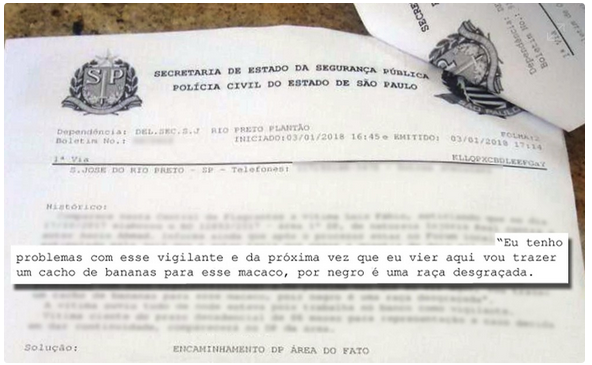 Idoso vai a banco pagar indenização por injúria racial e comete o mesmo crime novamente