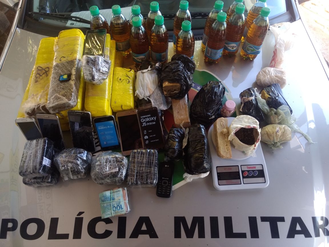 Polícia apreende celulares, drogas e granadas que seriam enviados para presídio em Aparecida de Goiânia