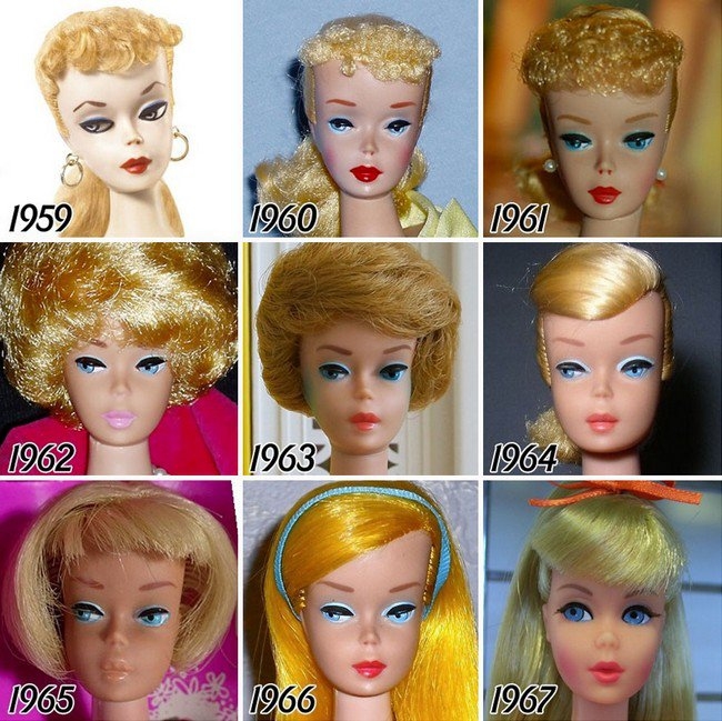 Barbie de 1959 a 2016