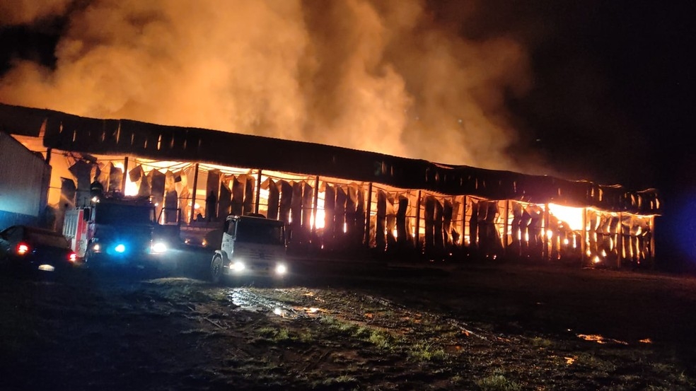 Incêndio atinge fábrica de maçãs