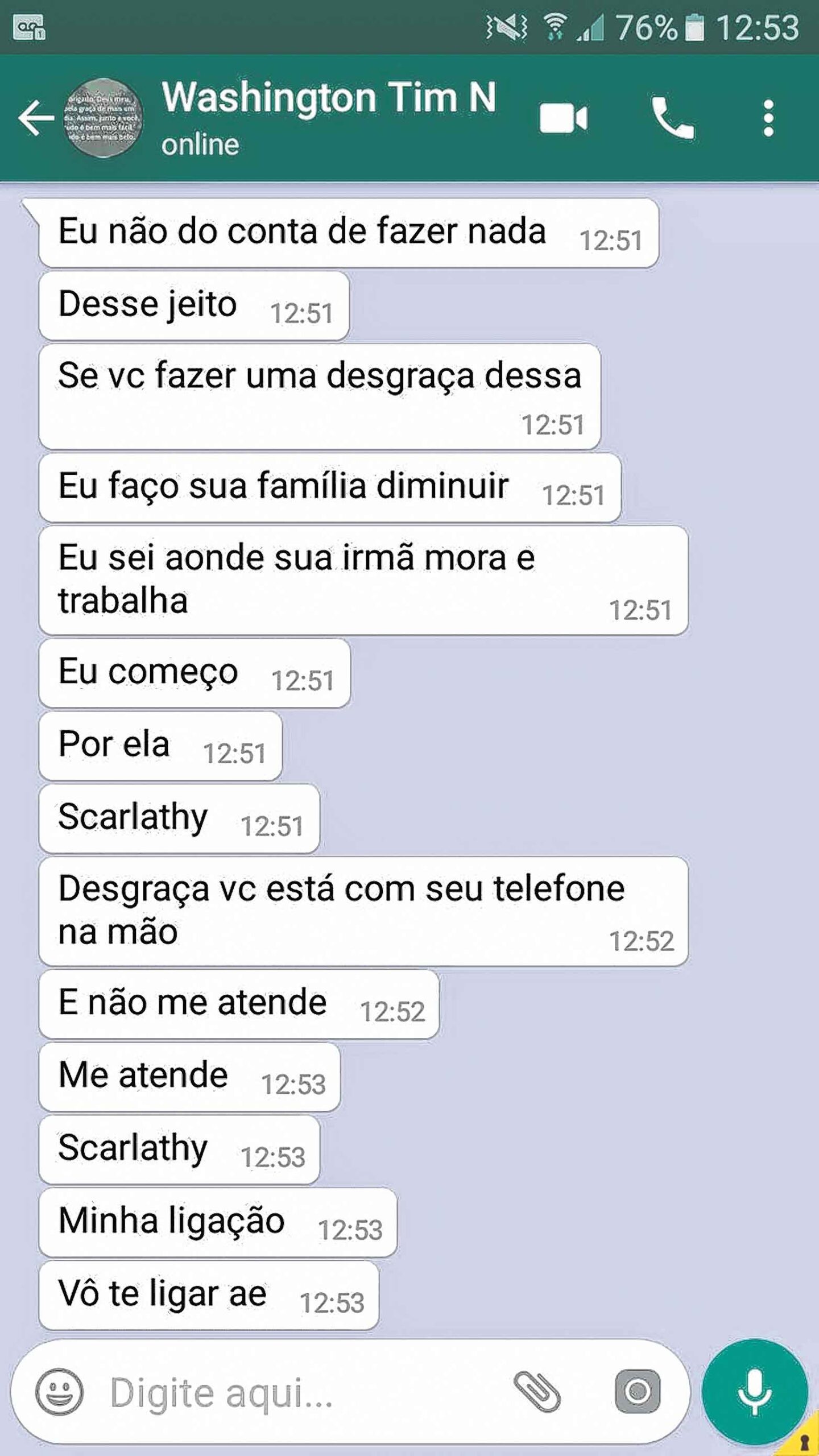 Ex-marido persegue mulher e ameaça matar ela e sua família