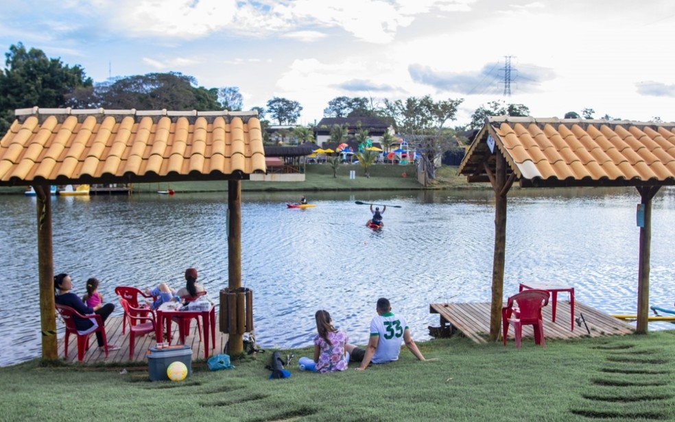 Parque aquático reabre com limite de 268 visitantes por dia, em Trindade