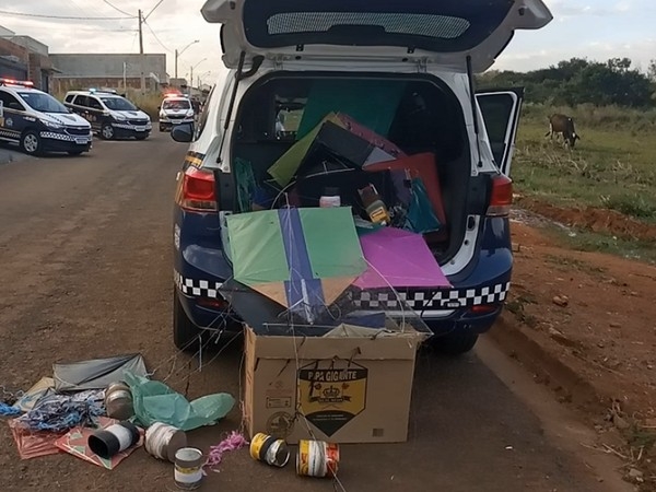 Operação apreende 100 latas de linha chilena e cerol, em Goiânia