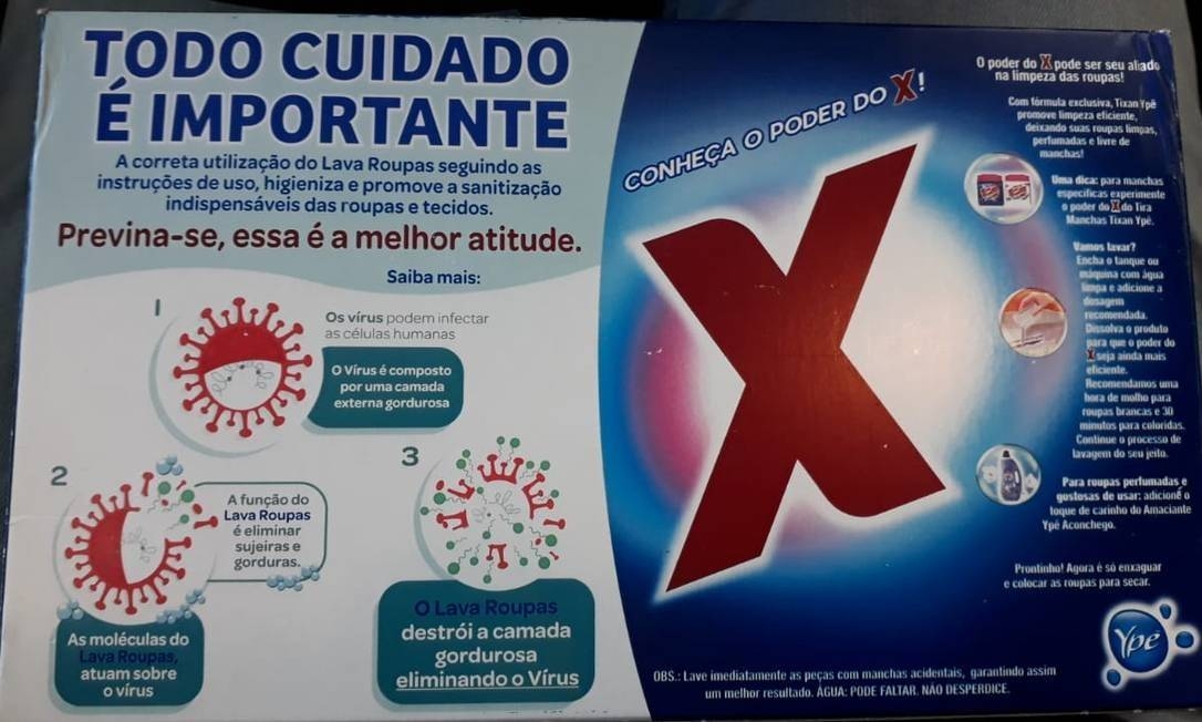 Justiça suspende venda de sabão em pó Ypê, que fabricante afirma ‘eliminar vírus’