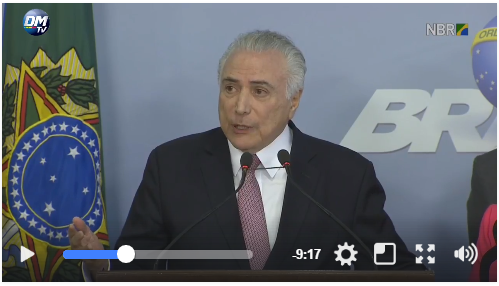 Em vídeo, Temer rebate acusações da segunda denúncia da PGR