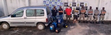 Polícia prende dois suspeitos de furto de  combustíveis em Jaraguá